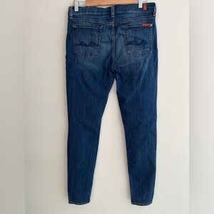 7 SEVEN FOR ALL MANKIND Gwenevere Jeans Skinny Five Pocket Whiskering Size 30